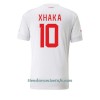 Camiseta de fútbol Suiza Granit Xhaka 10 Segunda Equipación Mundial 2022 - Hombre